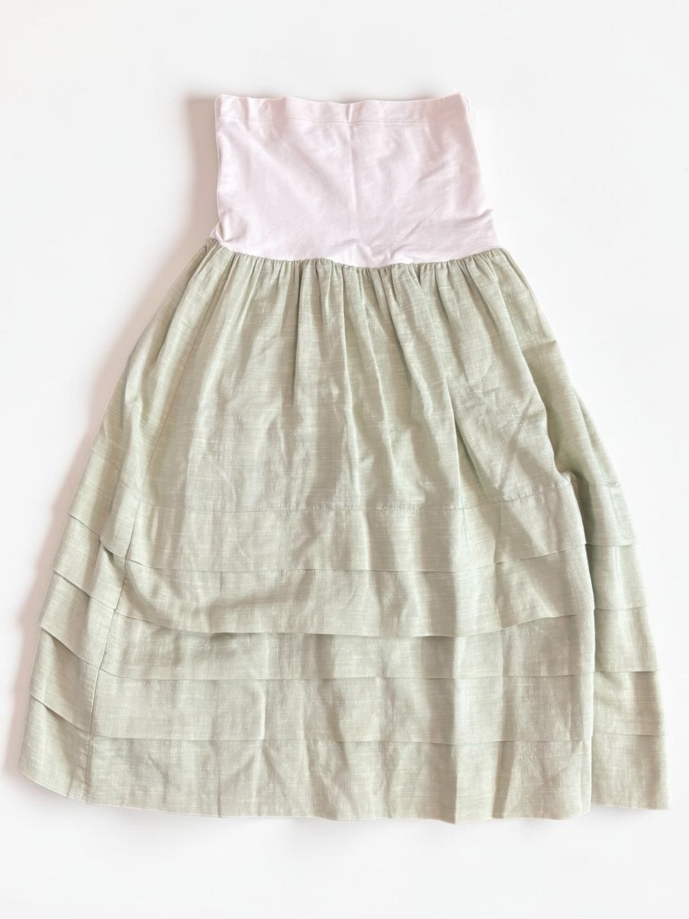 Theory Linen Blend Strapless Mini Dress Women's OSFA TU Light Green